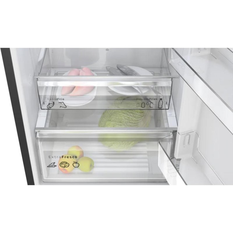 Detalle de Balay 3KFD753GI No Frost: Frigorífico Combi de 203 cm, 363 L, grafito, 0°C y LED