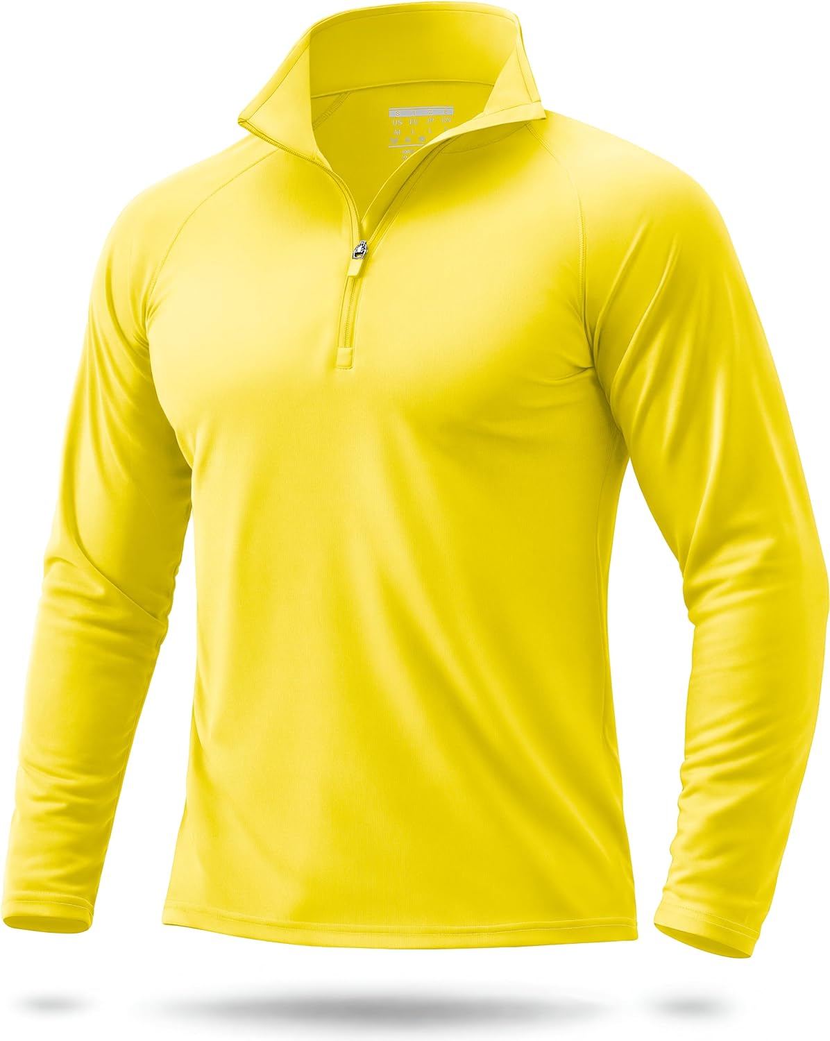 Detalle de Boladeci Men's Quarter-Zip Golf Shirt, UPF 50+, Long Sleeve, 4-Way Stretch