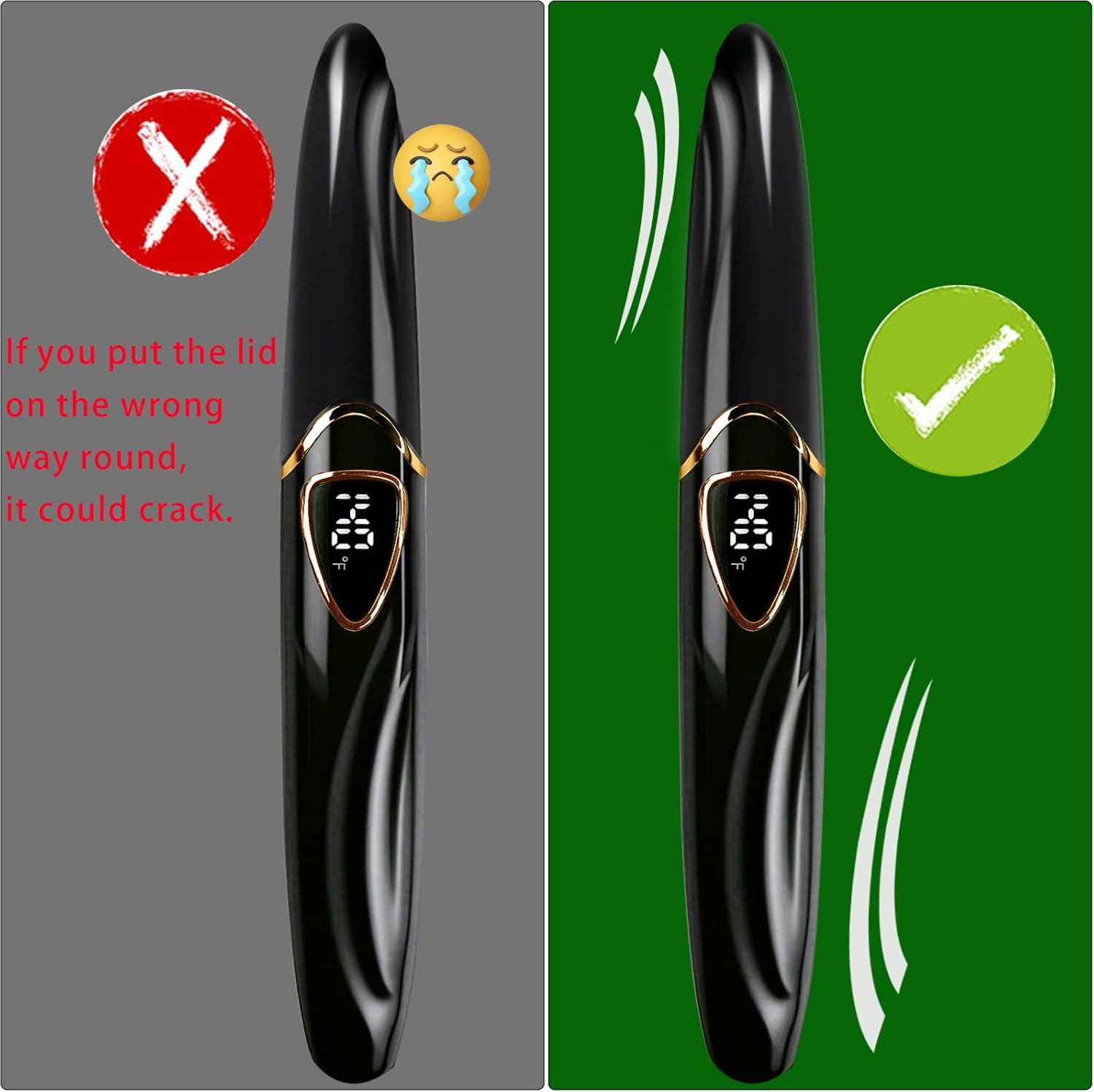 Thumbnail 6 de Tehoi S600 Beheizte Wimpernzange – Präzise Temperatursteuerung, automatische Abschaltung, USB‑C Laden