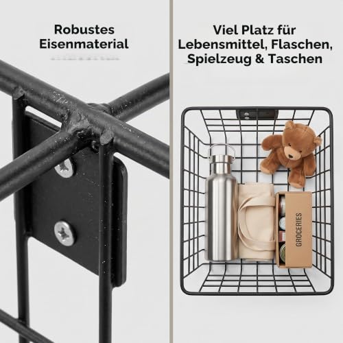 Detalle 2 de PETSTIBLE Frontkorb aus Eisen: zuverlässige Aufbewahrung für Elektroroller, Fahrrad und E-Bike