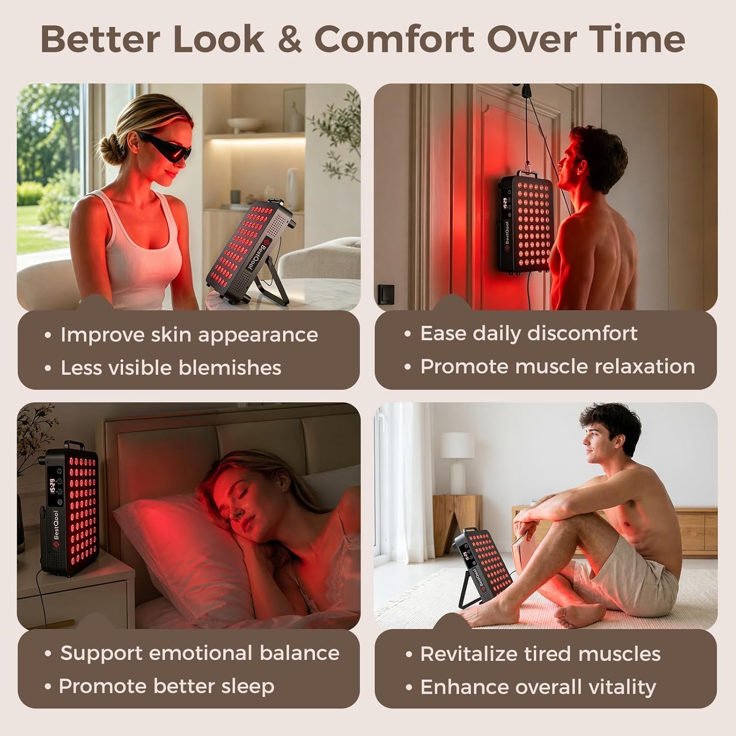 Thumbnail 4 de BestQool 60 105W Red Light Therapy Panel