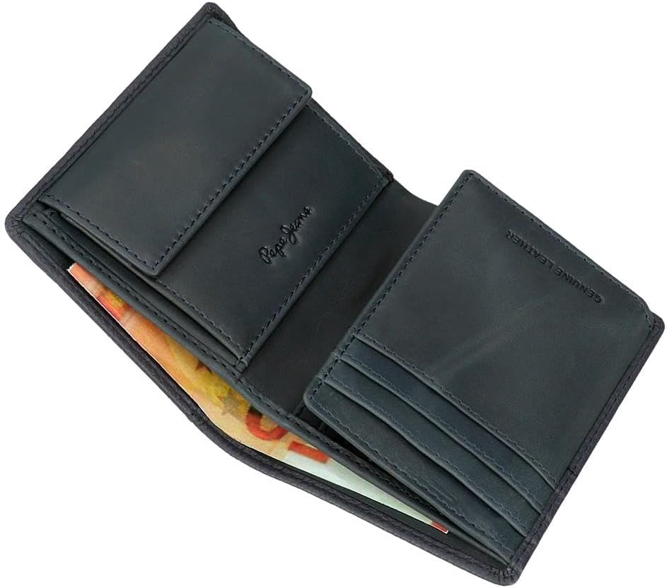 Detalle 2 de Pepe Jeans Nan Portefeuille Vertical avec Porte-Monnaie – cuir, RFID et organisation compacte
