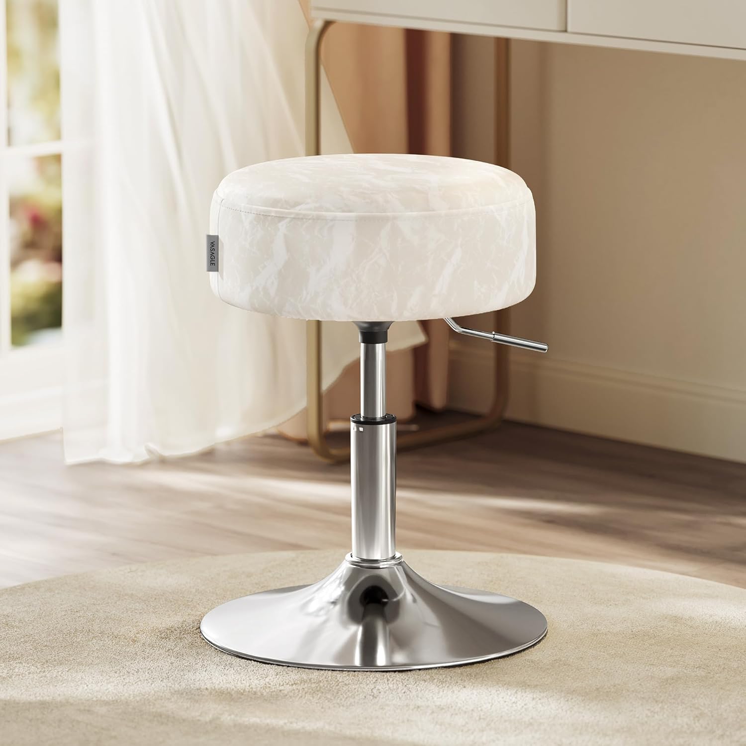 Detalle 2 de VASAGLE LJB120W01 sgabello trucco regolabile 45,5–57,5 cm