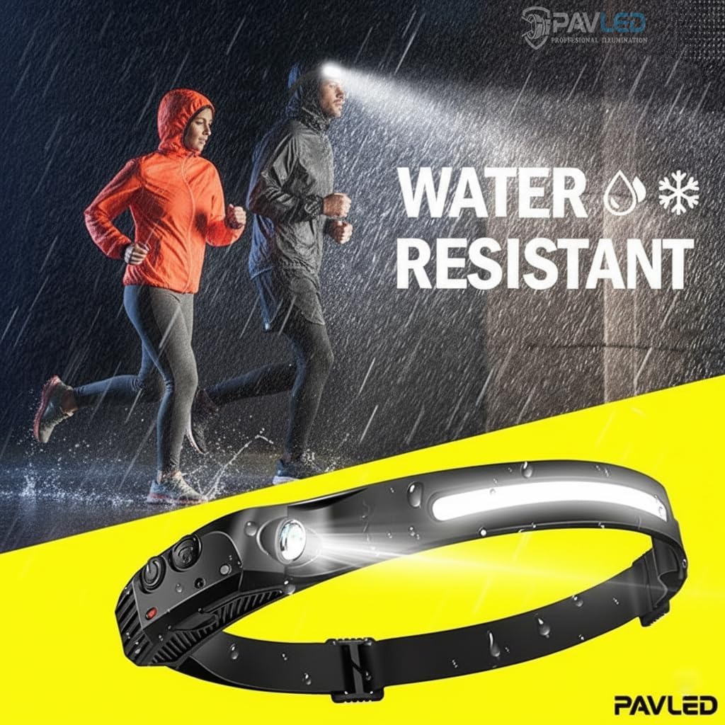 Detalle de PAVLED Head Torch Rechargeable 230° view 🔦