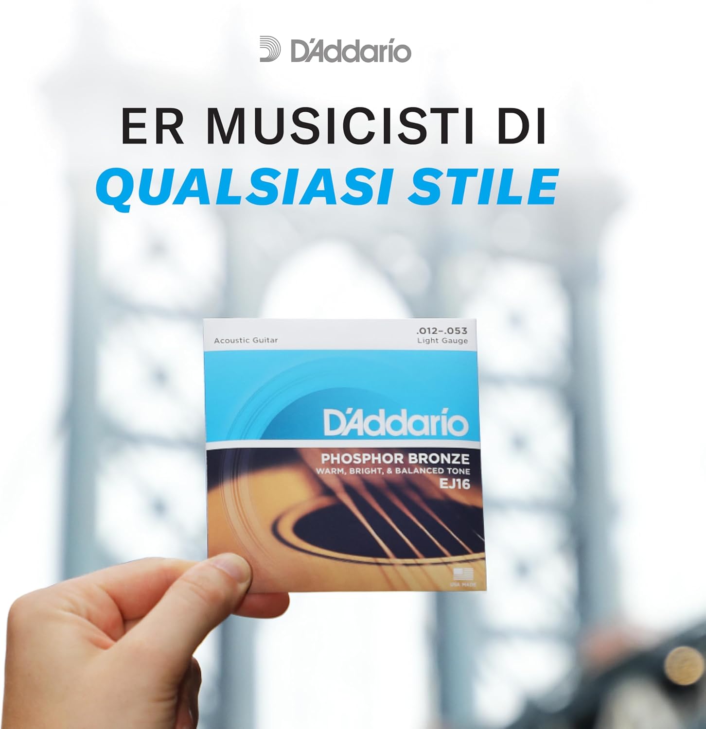 Thumbnail 2 de D'Addario EJ26-B25 corde acustica 11-52