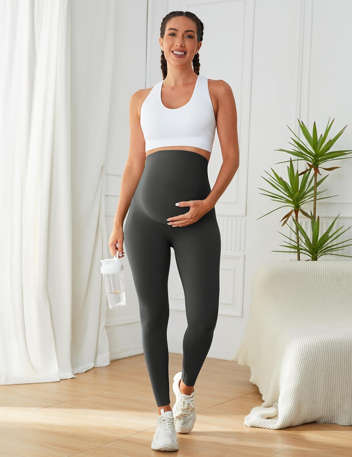 Thumbnail 2 de BAYDI Nudi Damen Umstandsleggings mit Taschen – blickdichte 7/8-Länge High Waist