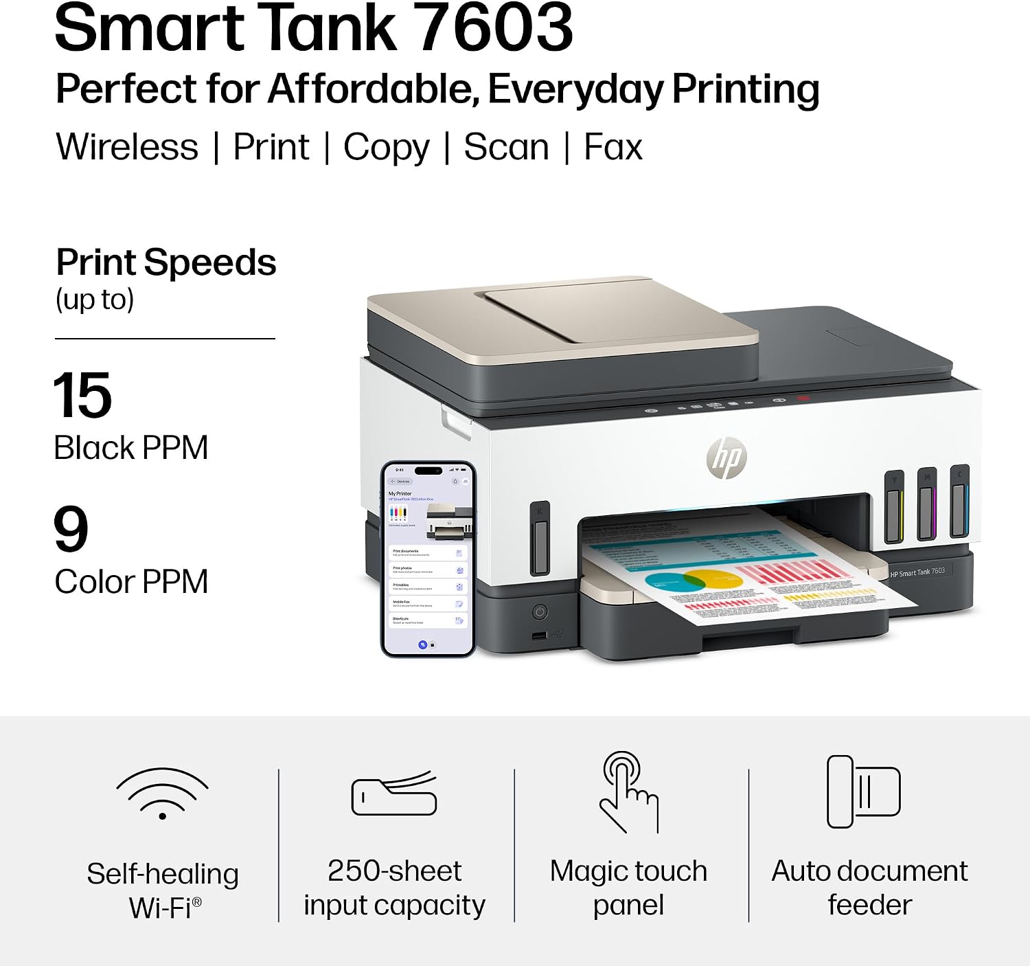 Detalle de HP Smart Tank 7603 All-in-One Printer