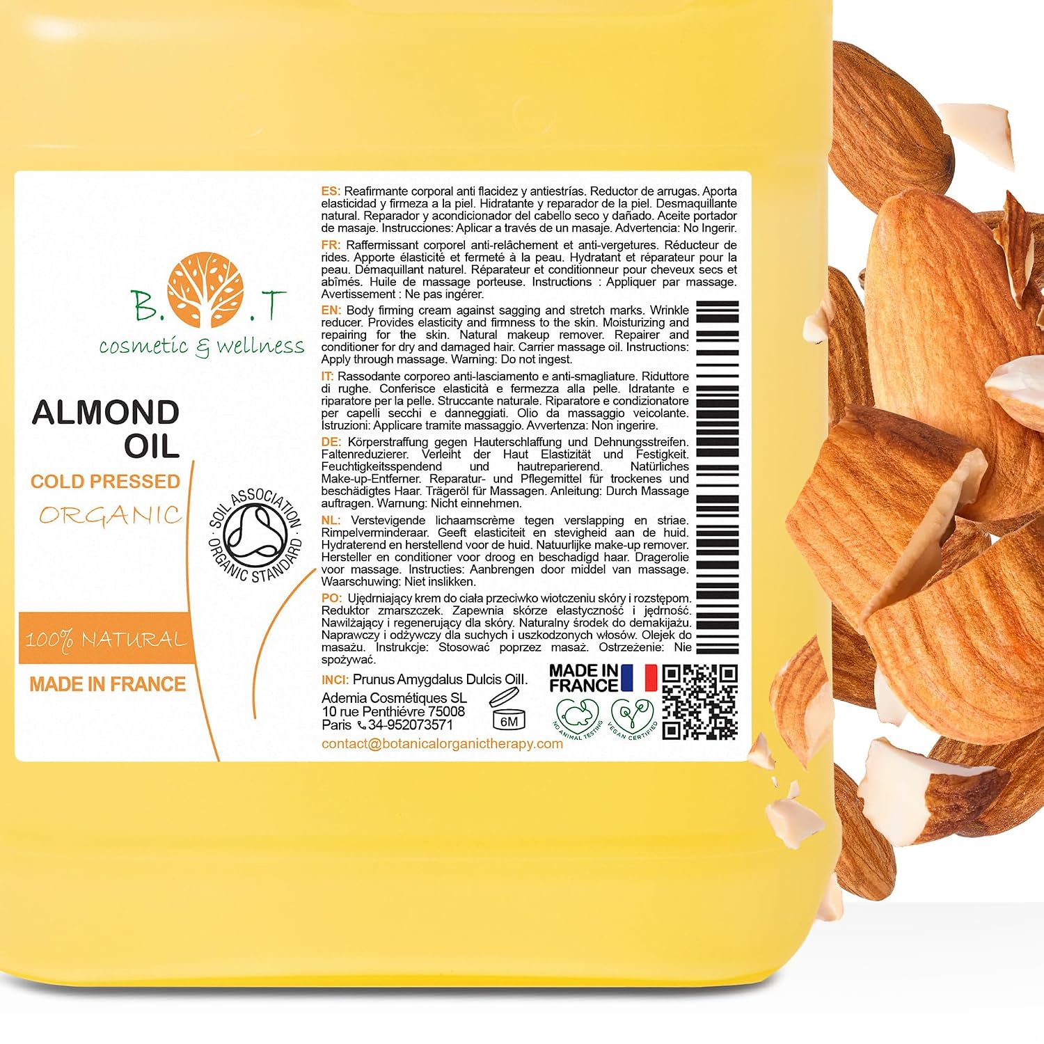 Detalle 2 de B.O.T cosmetic & wellness Mandelöl 1000 ml