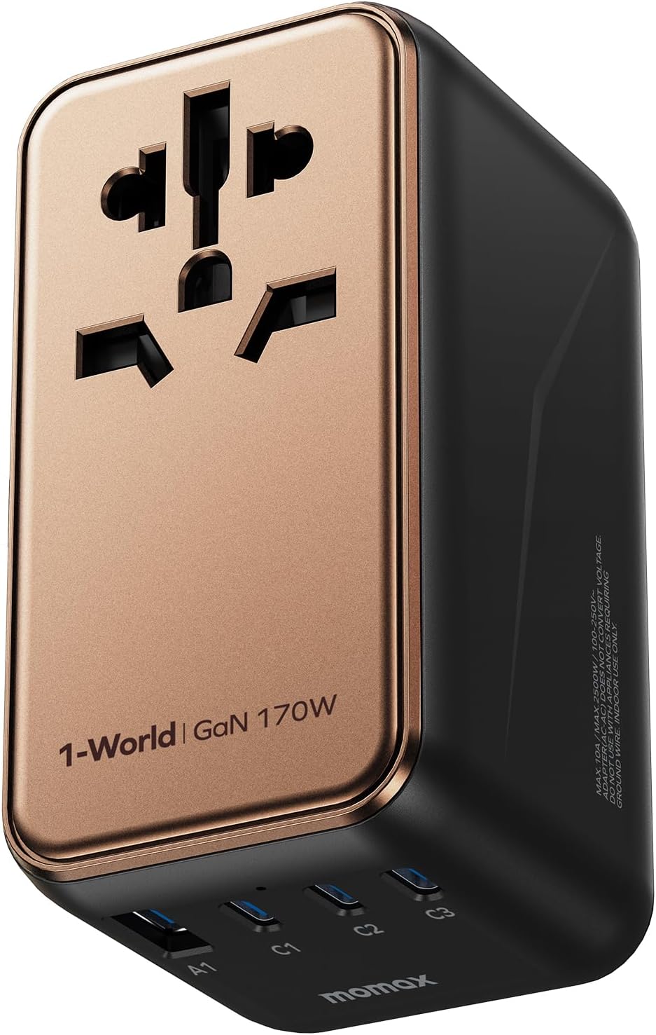 Detalle de MOMAX Universal Travel Adapter 170W GaN