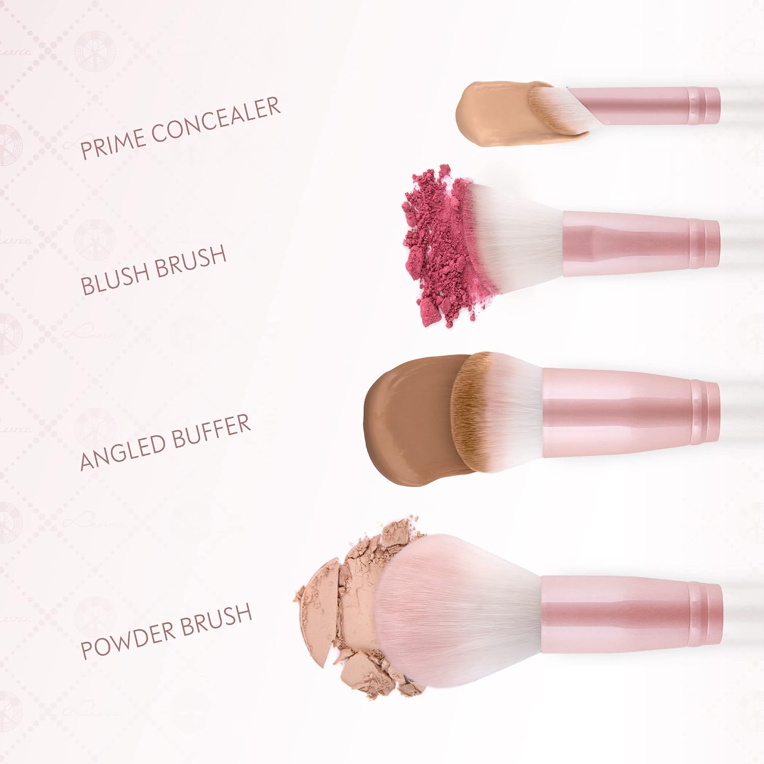 Detalle de Make-Up Pinselset Luvia – Flawless Face Brush Set (4 vegane Kosmetikpinsel)