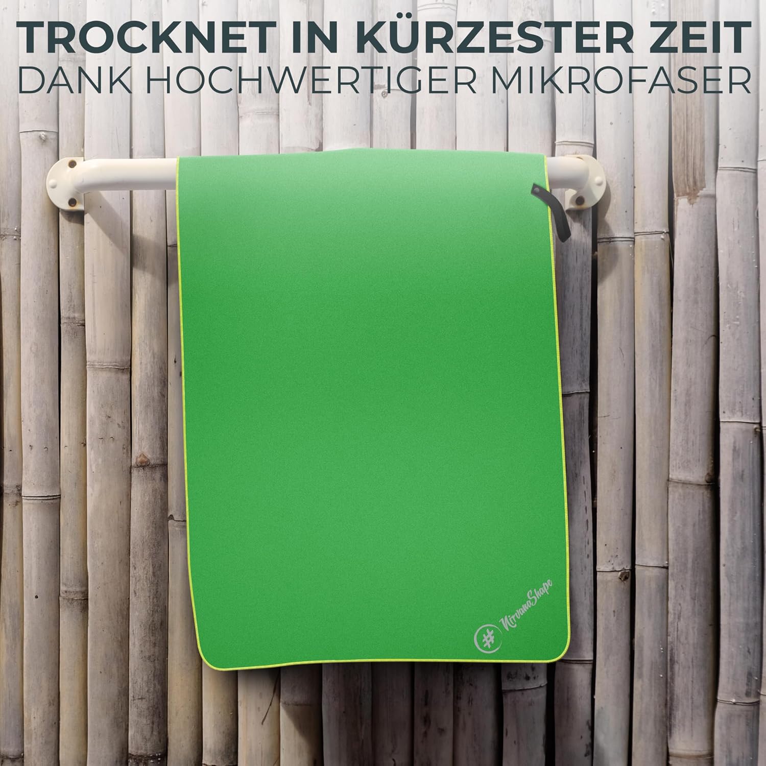 Detalle de NirvanaShape Mikrofaser Handtuch – Reisehandtuch 200 x 100 cm