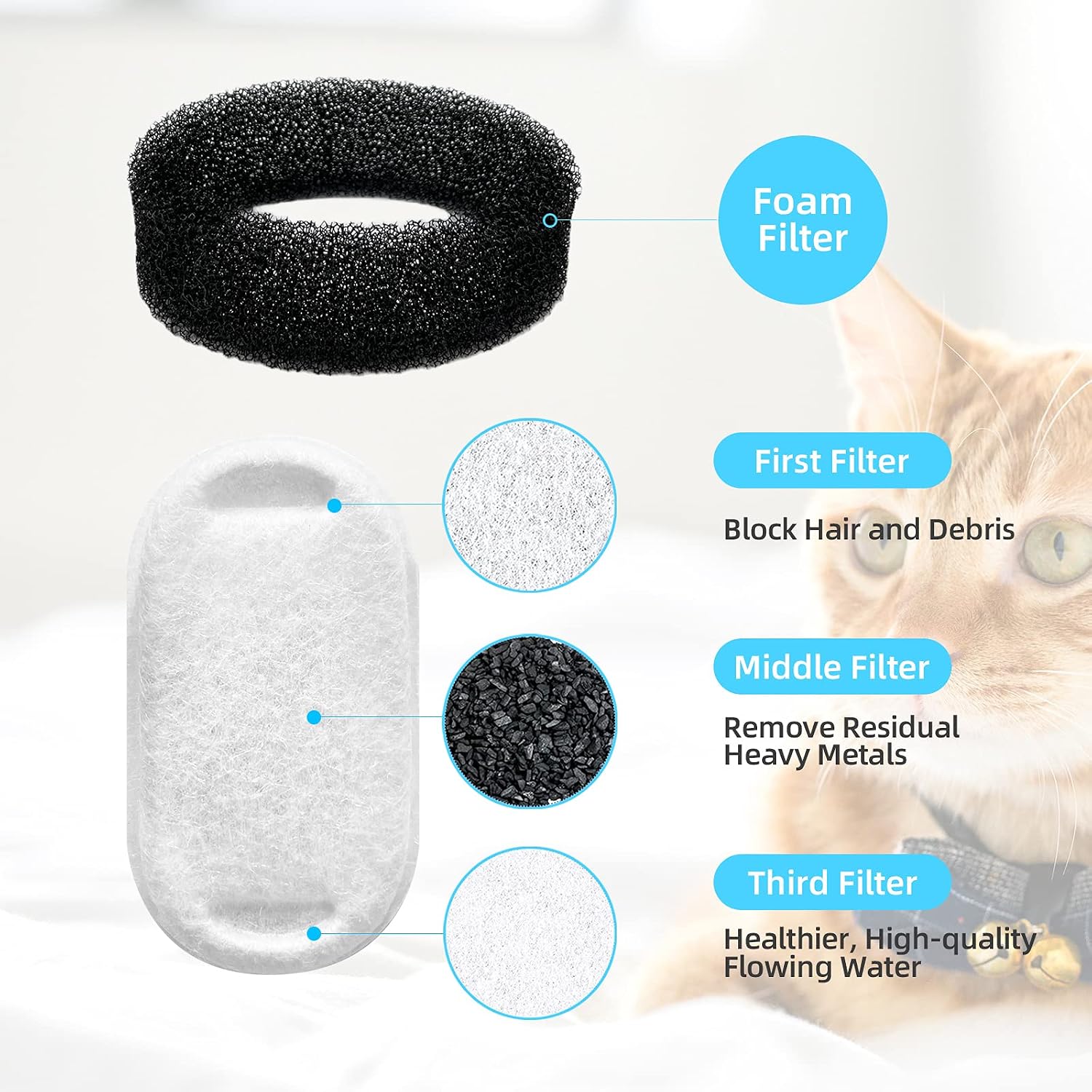 Detalle 2 de TOMXCUTE Ersatzfilter 7,6 × 4,3 cm 🐾