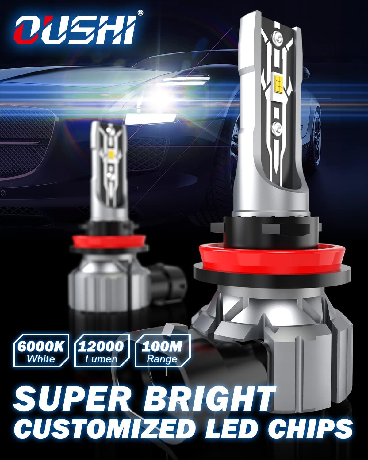 Thumbnail 1 de OUSHI Lampadine LED H11 55W Canbus