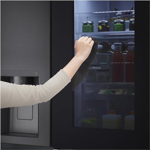 Detalle de LG GSXV90MCDE: Side-by-Side mit 628 L, InstaView, Door-in-Door und Total No Frost