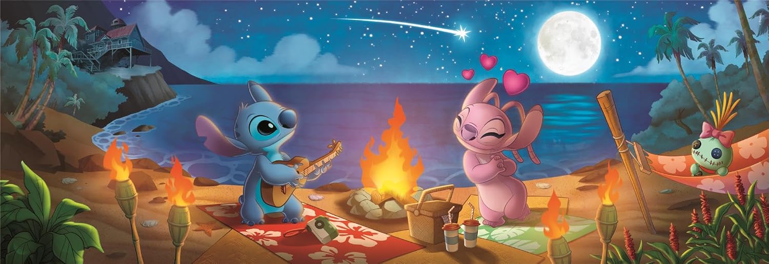 Detalle de Clementoni Puzzle Panorama Disney Stitch 1000 Teile – Großes Panorama-Puzzle, Made in Italy