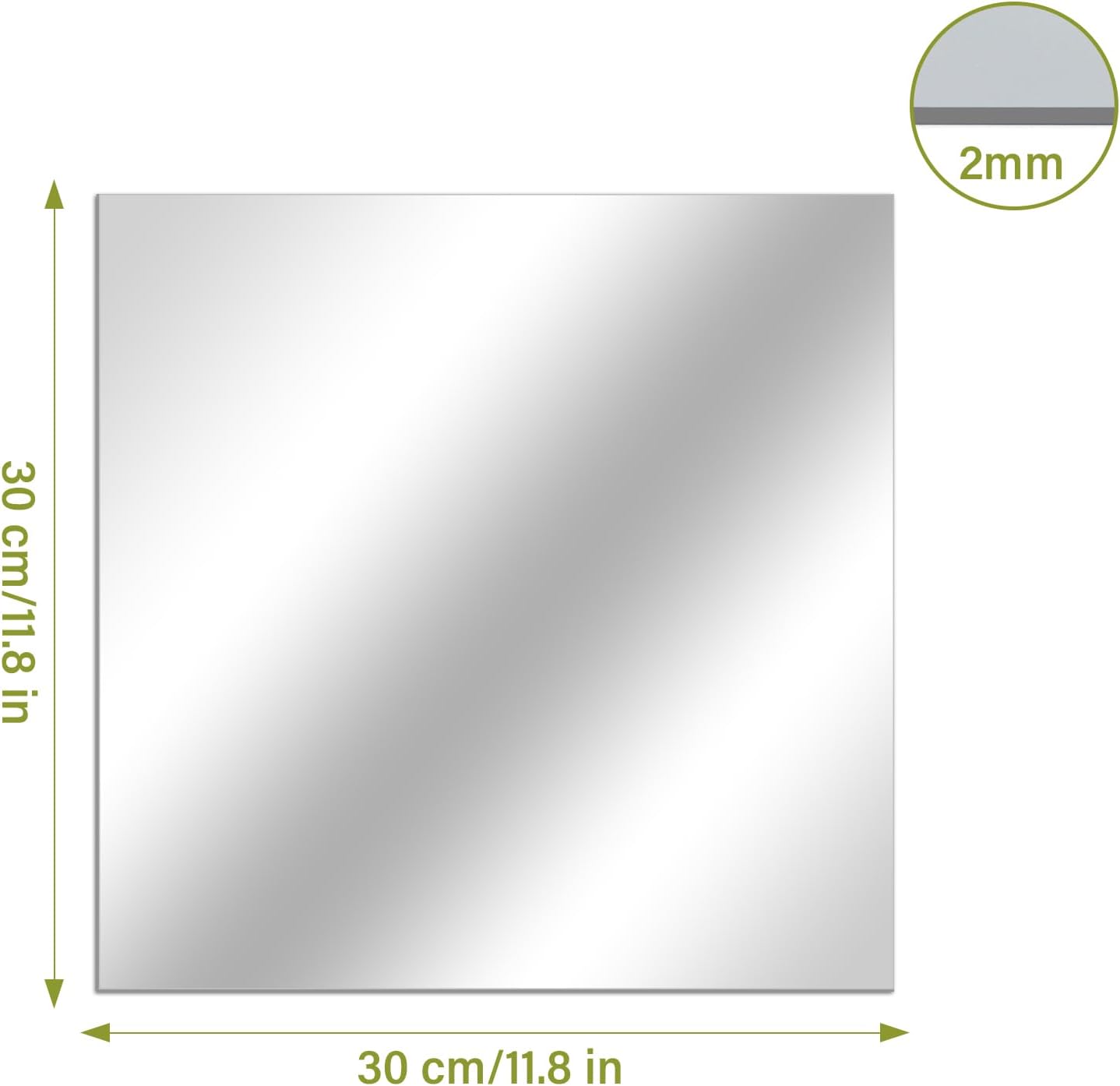 Detalle de Stick On Mirror 4pcs, 30 x 21cm