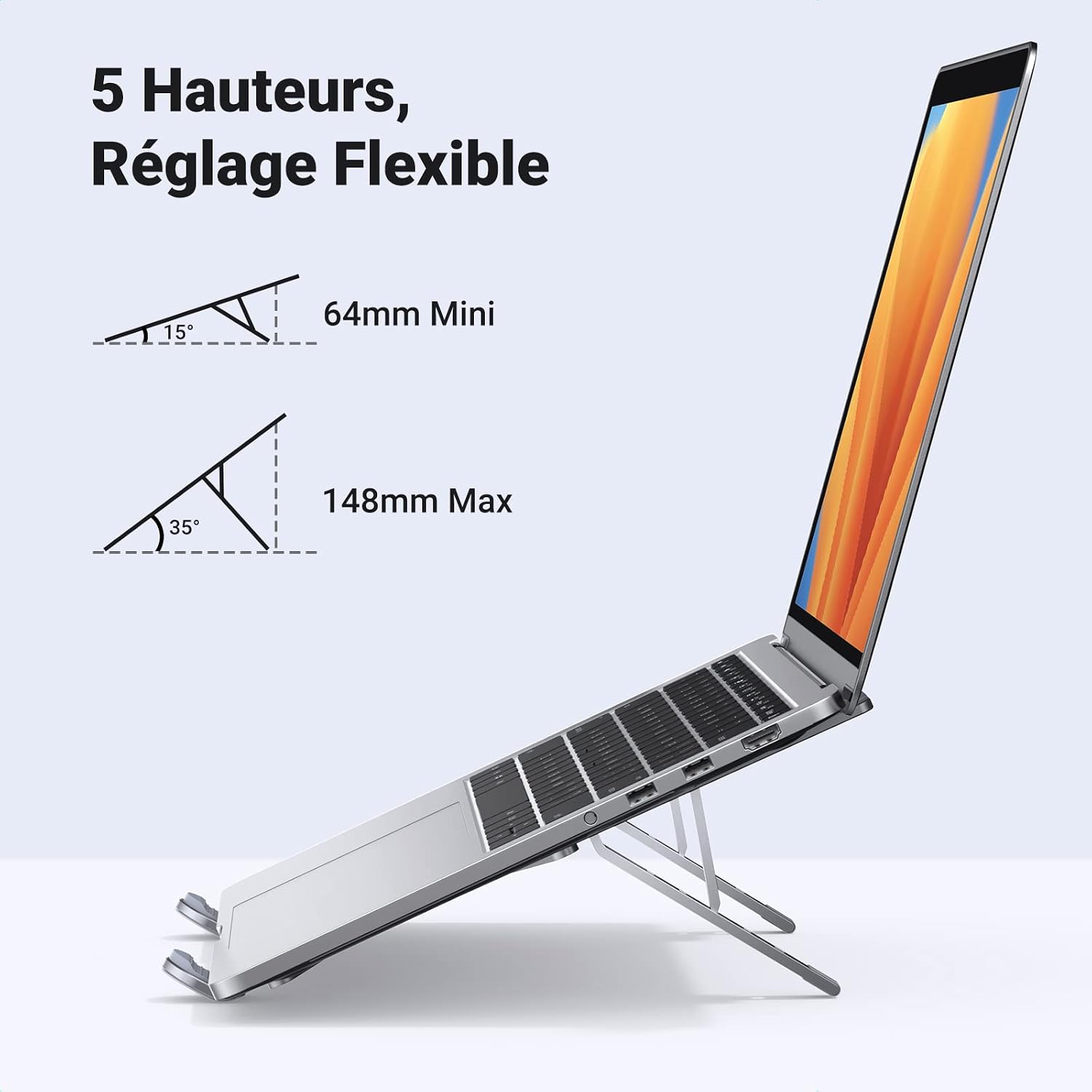 Detalle 2 de UGREEN Support Portable Aluminium 8–17,3 P