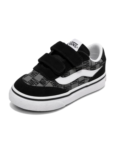 Detalle de Vans Brooklyn LS V Scribble Check Negro: estilo clásico con toque deportivo y cierre de velcro