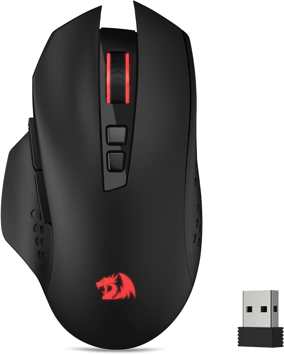 Detalle de Redragon M656 Gainer Kabellose Gaming Maus – 4000 DPI, 7 Makrotasten, 2,4 GHz