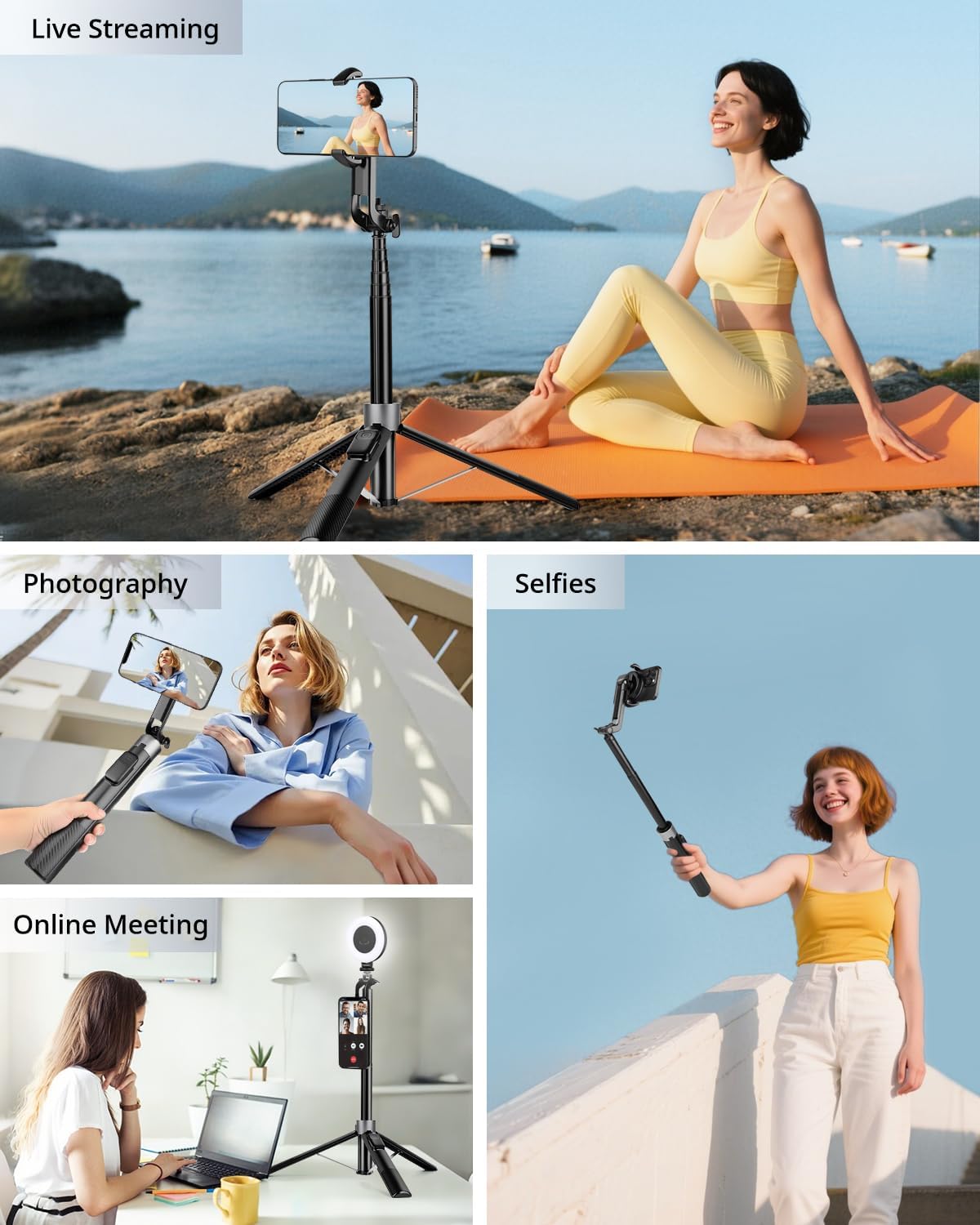Thumbnail 4 de Victiv Magnetic Selfie Stick Tripod 70"