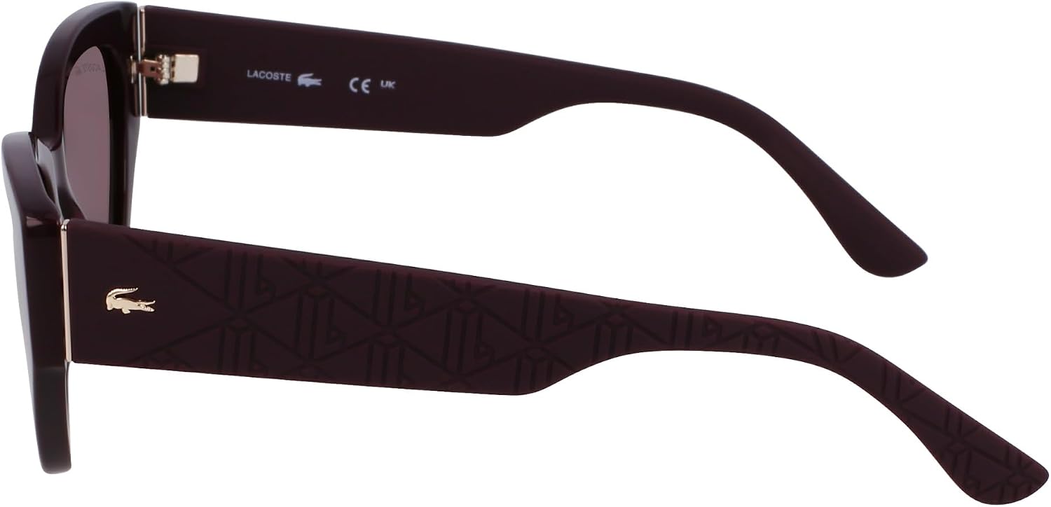 Detalle de Lacoste Sunglasses Femme — lunettes féminines au style Monogram et branches ornées