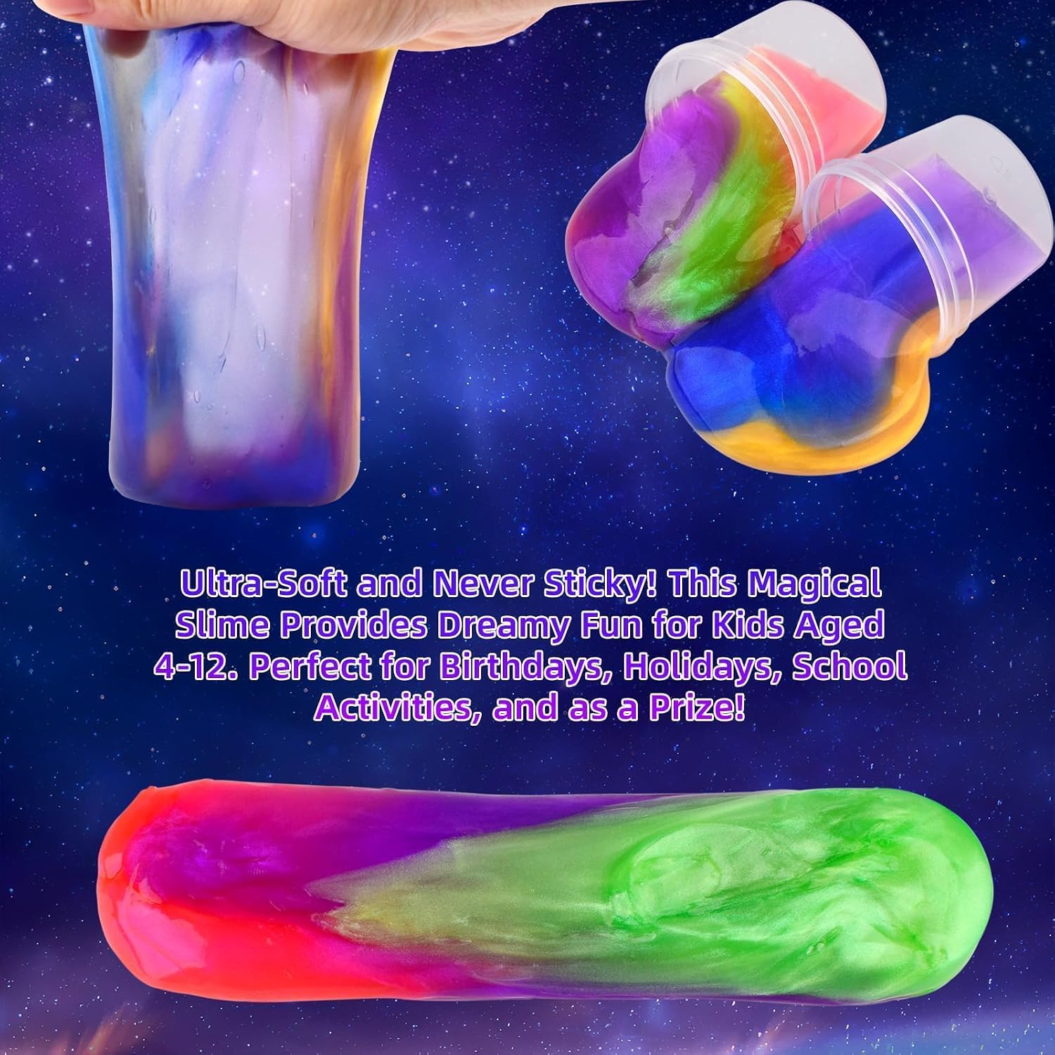 Detalle 2 de Galaxy Slime 28-pack colourful Christmas slime for kids