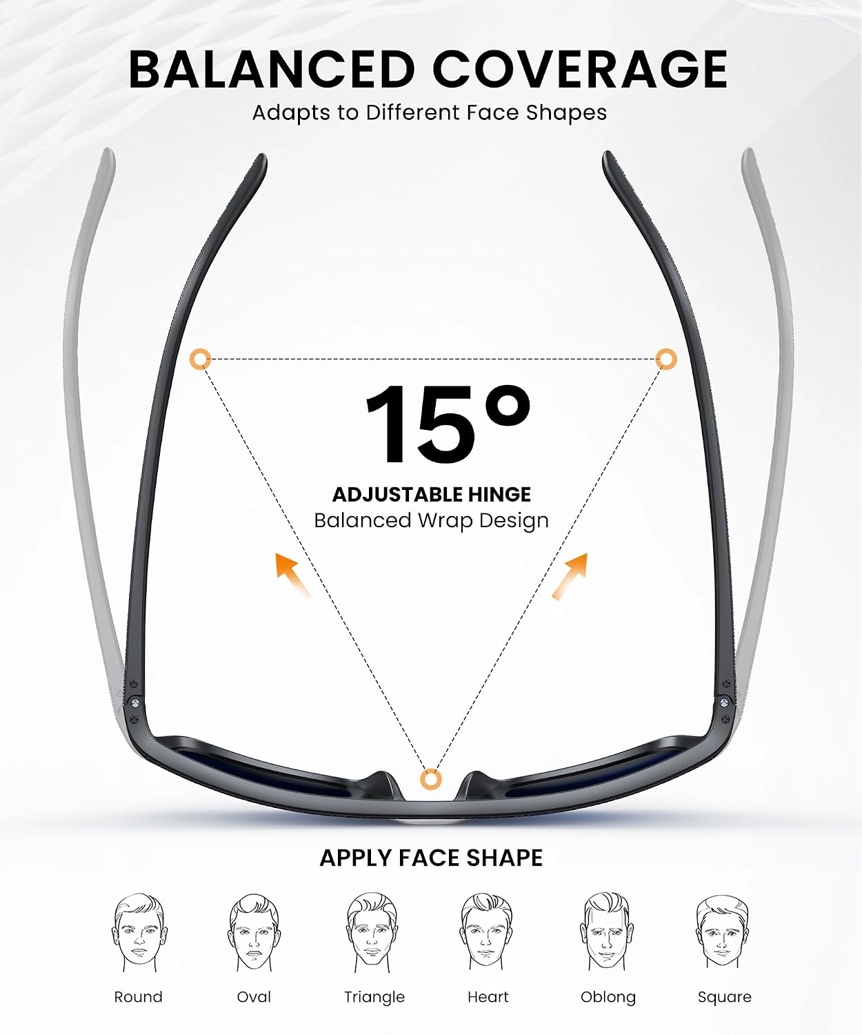 Thumbnail 3 de CIFOYA Polarized Square Sunglasses — Unisex UV Protection for Outdoor Activities