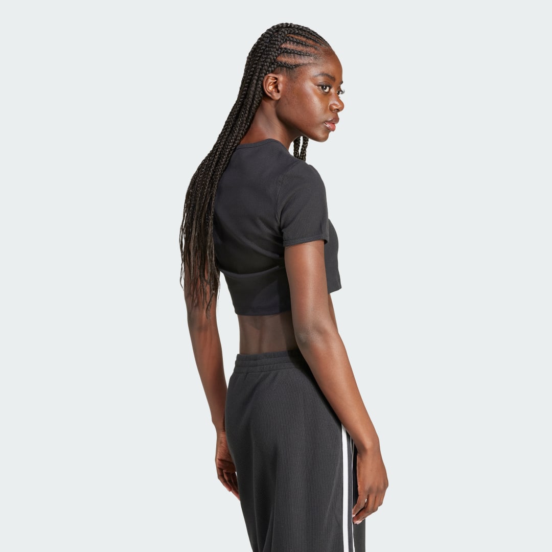 Thumbnail 1 de Camiseta Essentials Ribbed de Adidas – Negro