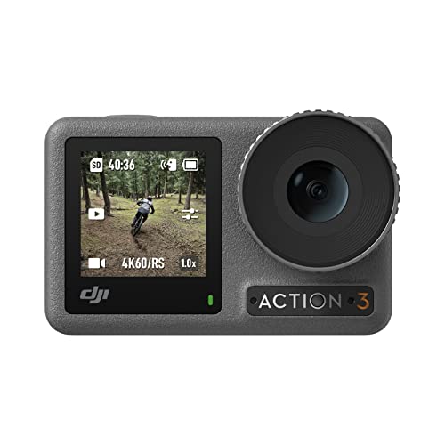 DJI Pack Estándar Osmo Action 3: Cámara de acción 4K con doble pantalla, HorizonSteady y sumergible a 16 m
