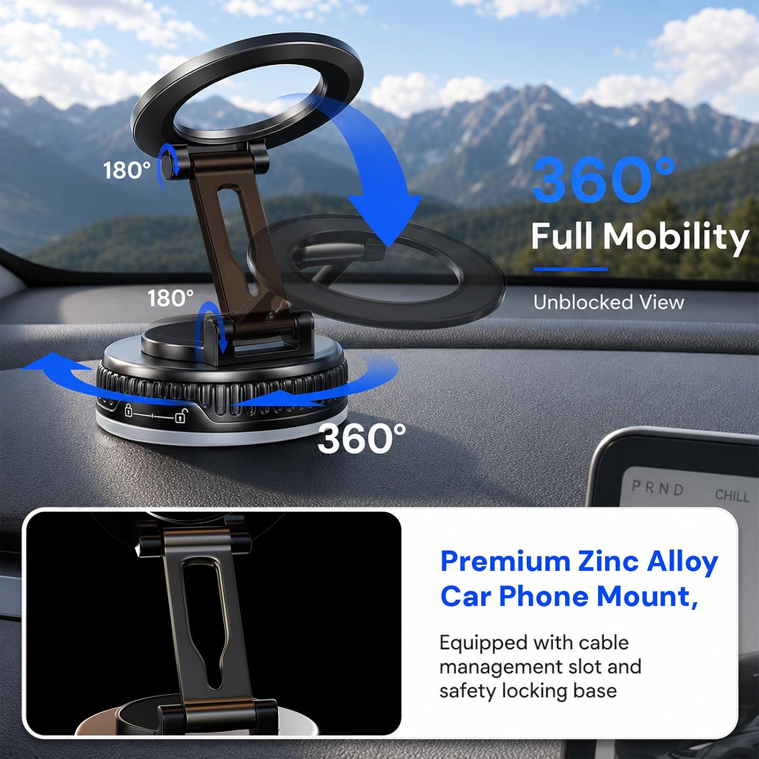 Detalle de Briteroh 2026 Magnetic Car Mount 3800gf