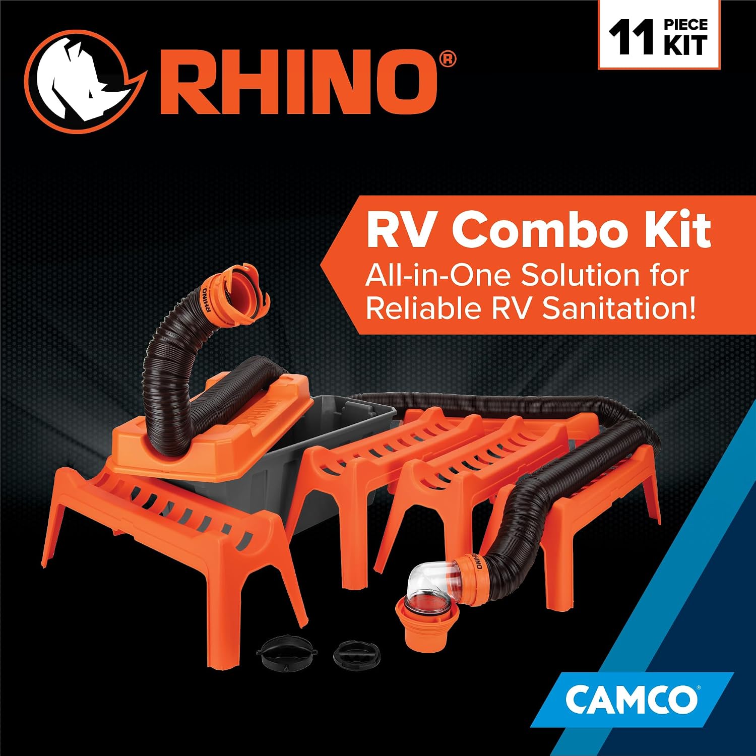 Thumbnail 1 de Camco Rhino Ultimate 20' RV Sewer Hose Kit 🚐