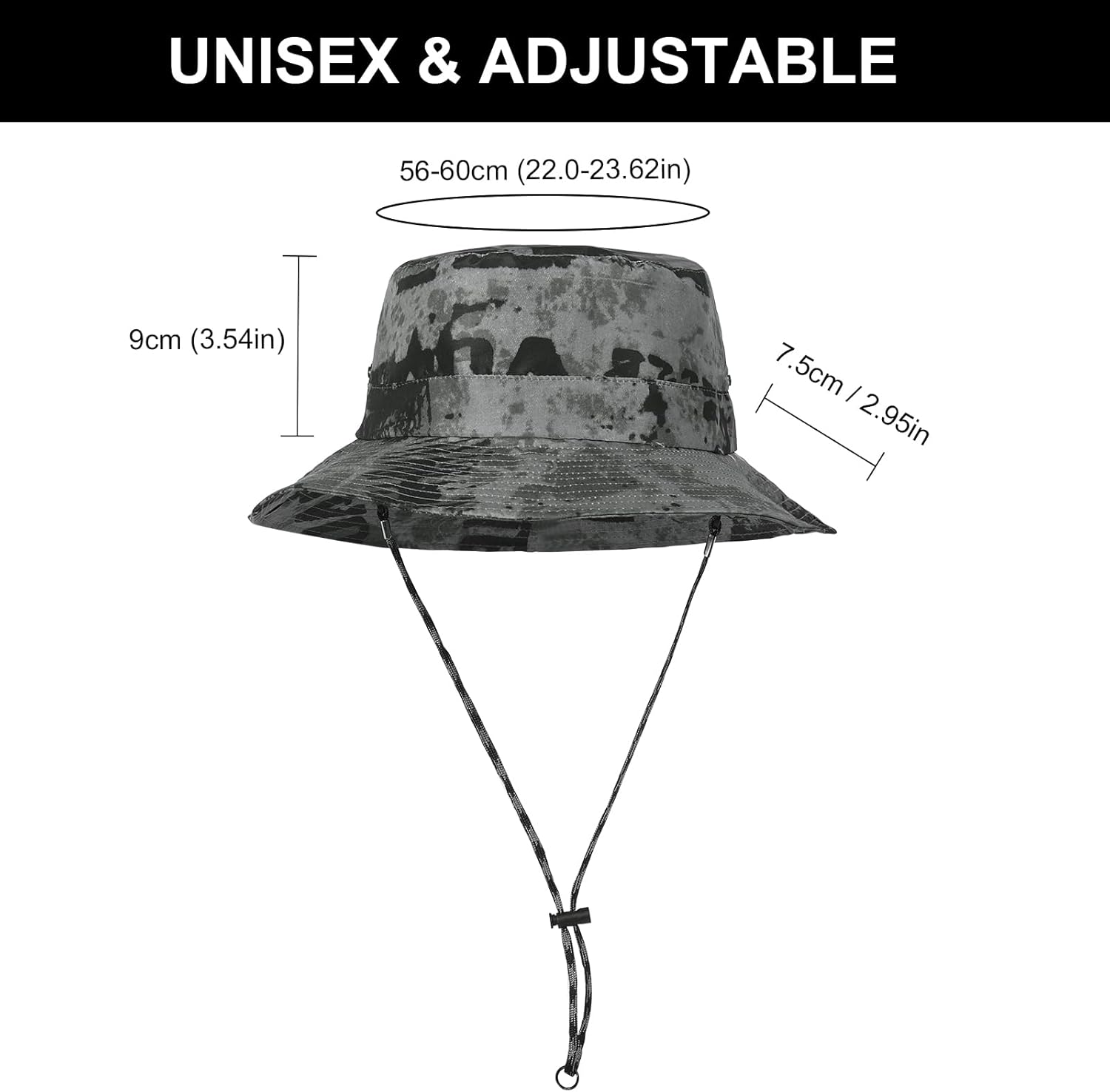 Thumbnail 1 de YAMEIZE Summer UPF50+ Bucket Hat Waterproof – Adjustable Safari Hat for Women & Men