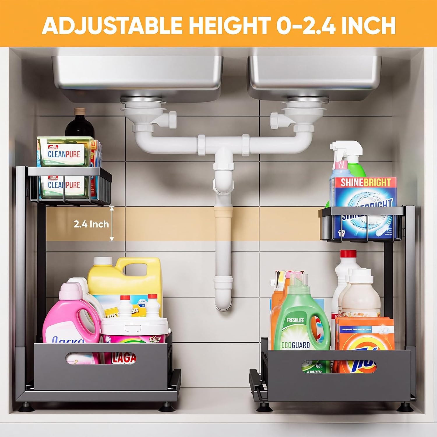 Detalle 2 de 2 Pack Under Sink Organizer ⚙