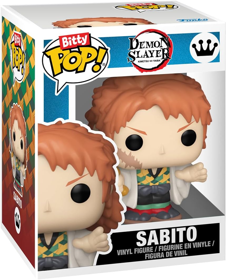 Detalle de Funko Bitty POP! 4 Pack: Demon Slayer – Tanjiro Kamado, Sabito e Makomo, Mystery Mini Figures 0,9
