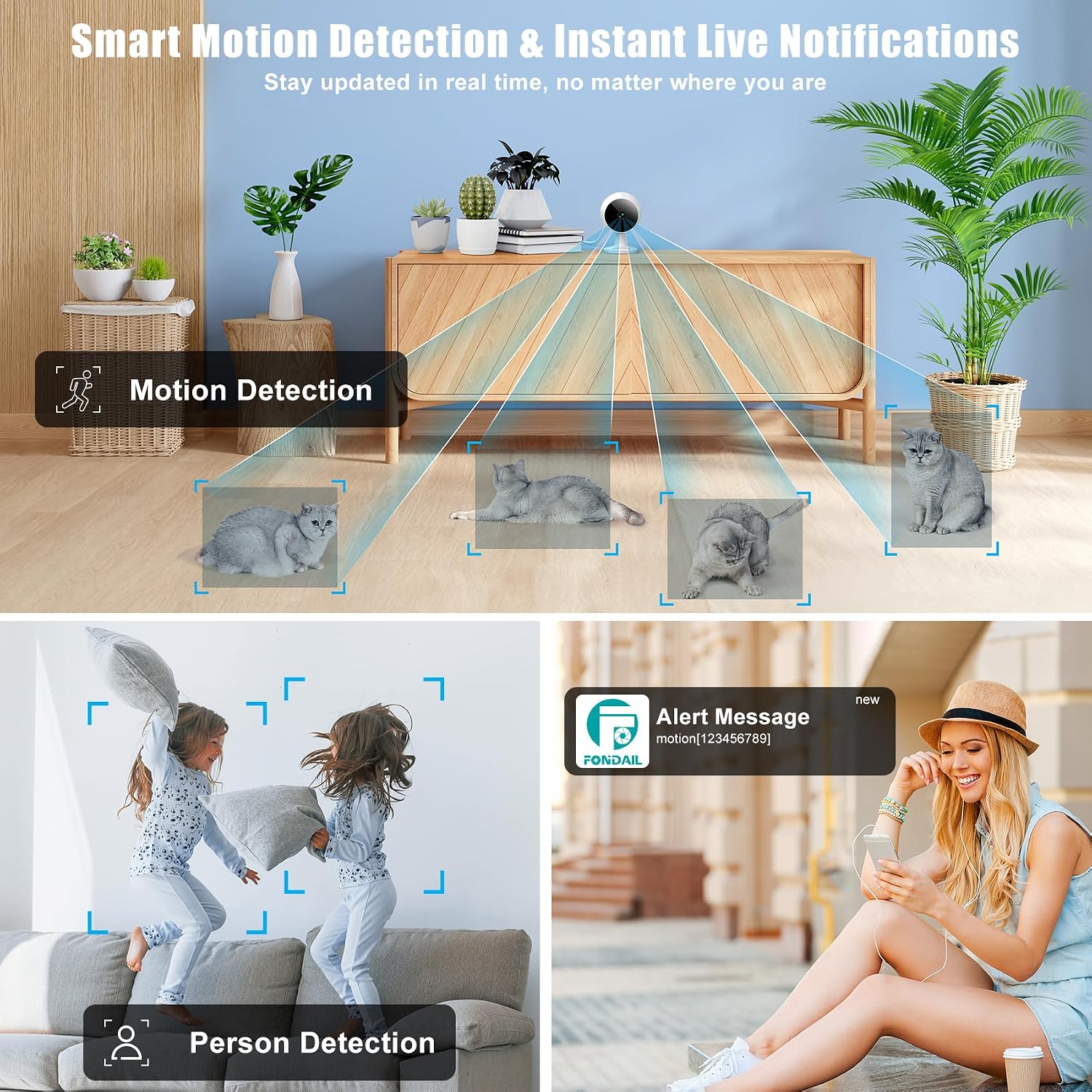 Detalle 2 de VISION WELL 2-Pack 2K Security Camera