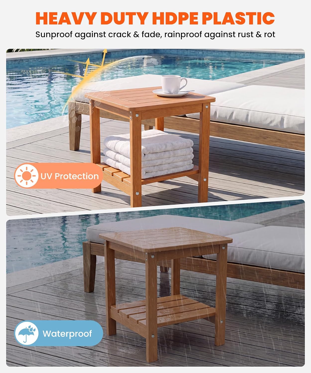 Thumbnail 4 de RIBEIO HDPE Outdoor Side Table
