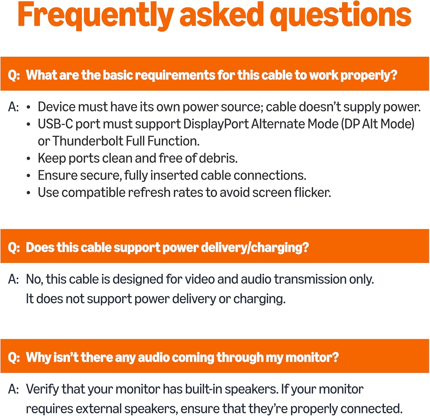 Thumbnail 2 de Amazon Basics Uni-Directional USB-C to HDMI Cable Adapter (Thunderbolt 3 Compatible) 4K@30Hz, 3 ft