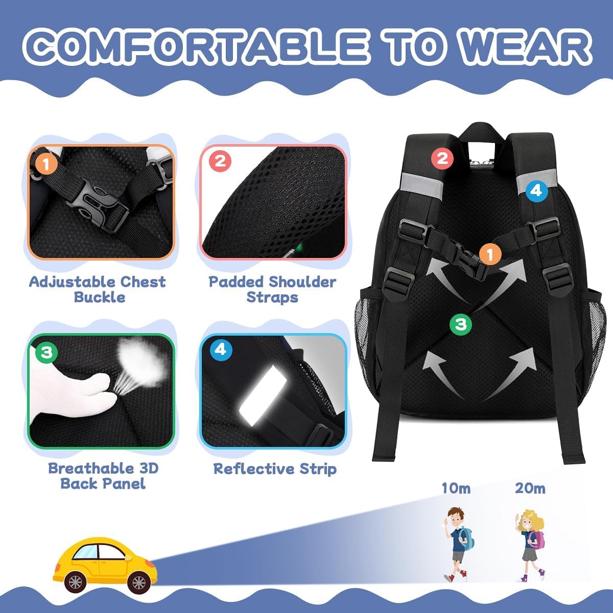 Thumbnail 3 de QIXIHU 12'' Toddler Backpack for Boys and Girls