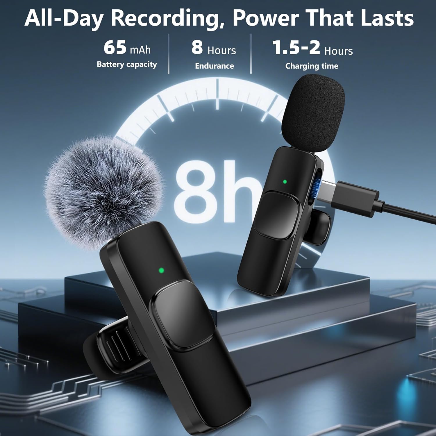 Thumbnail 4 de Wireless Lavalier Microphone 4h Battery