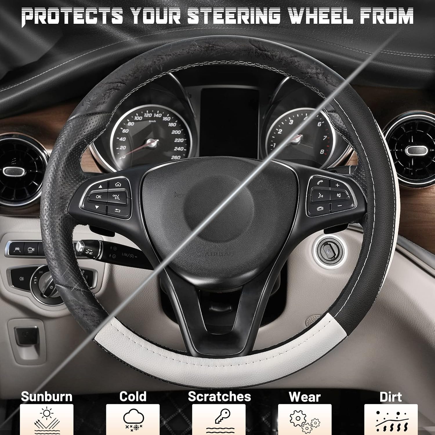 Detalle 2 de SEG Direct Steering Wheel Cover 14.5–15 Inch