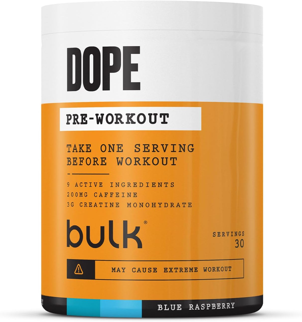 Thumbnail 3 de Bulk Dope Pre-Workout Pulver (Blue Himbeere) – mit 200 mg Koffein, 3 g Kreatin & Citrullin Malat
