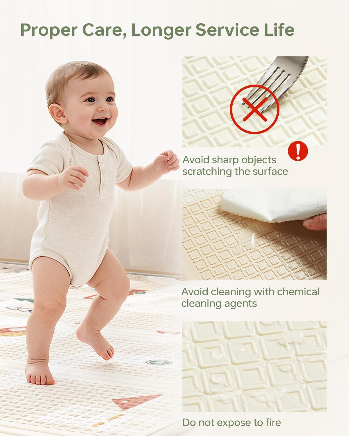 Thumbnail 6 de BG-BABYGO Baby Play Mat 147x177 cm