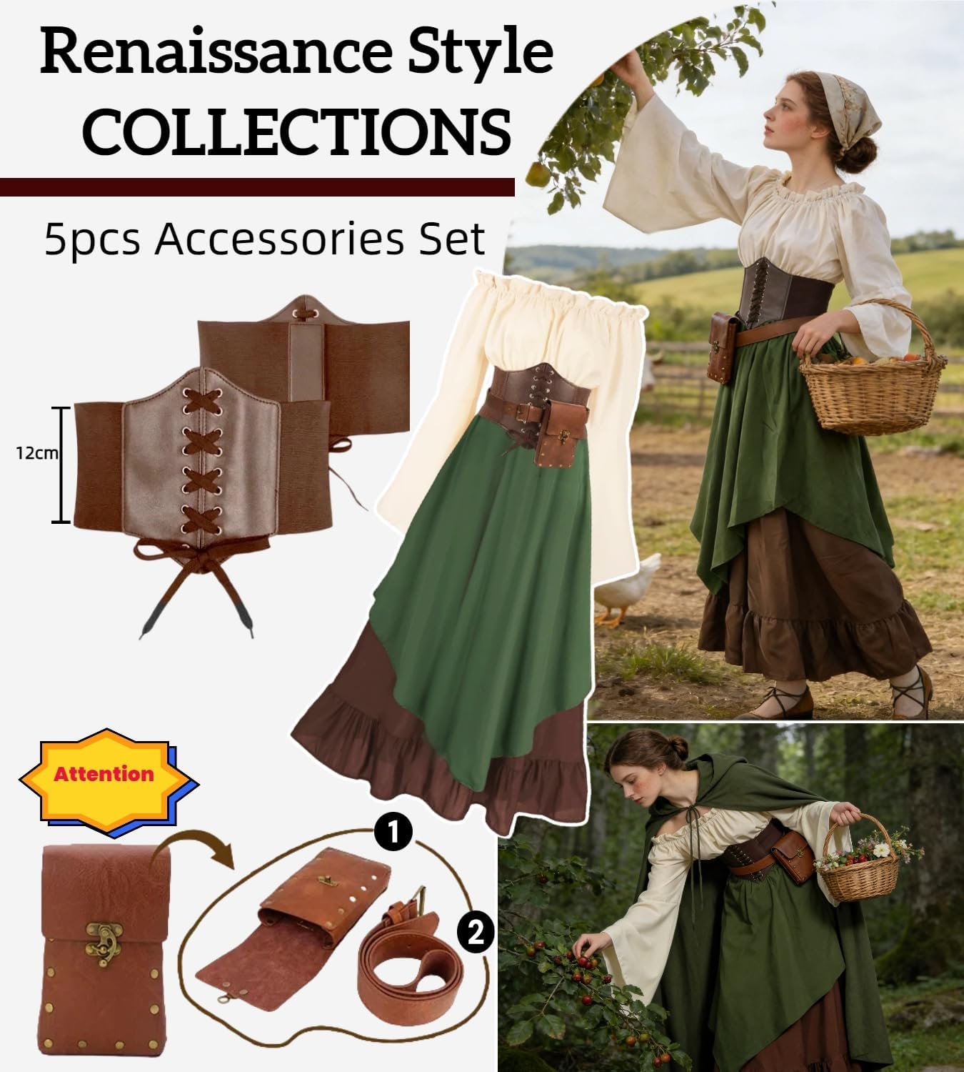 Thumbnail 3 de Kasahara 5pcs Mittelalterkostüm Set