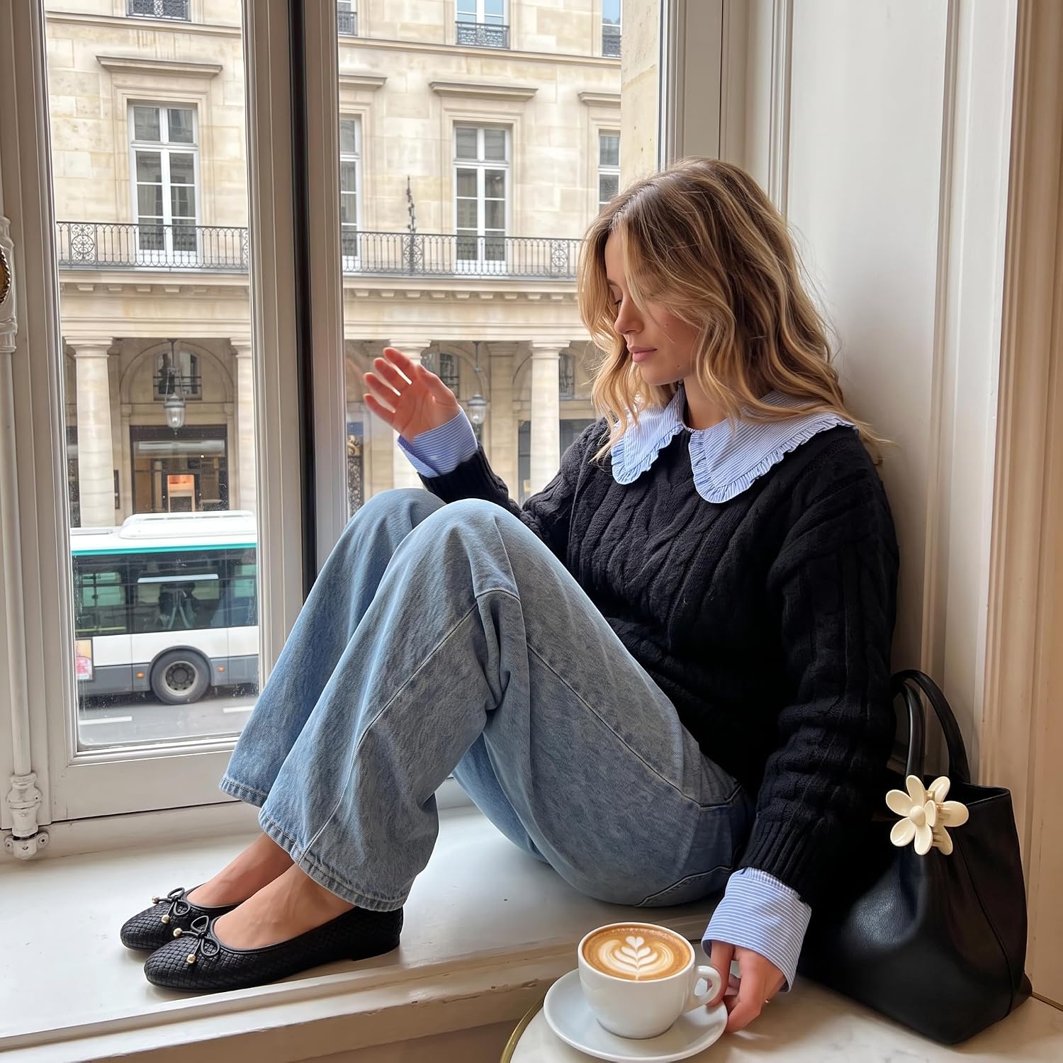 Detalle de CUSHIONAIRE Ballet Flats with Vegan Leather Upper