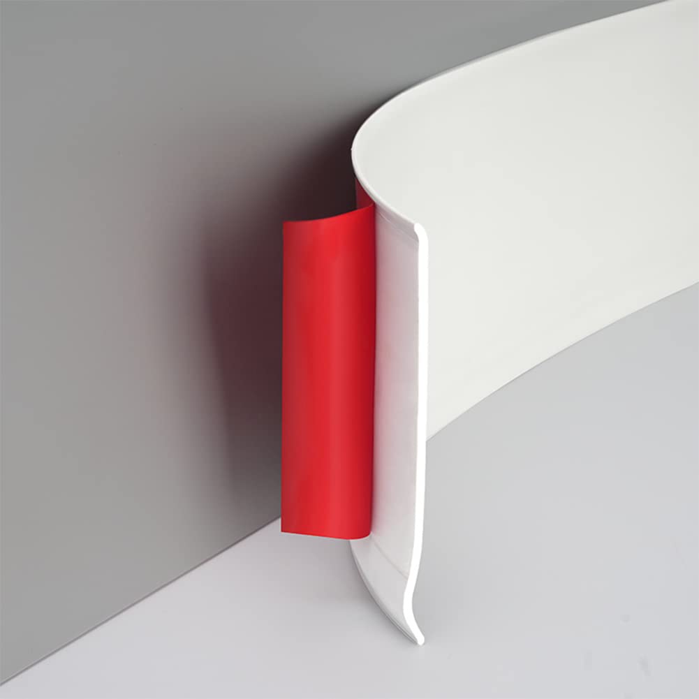 Detalle de Zayejod PVC Self-Adhesive Skirting Board Trim, White, 5 m x 10 cm