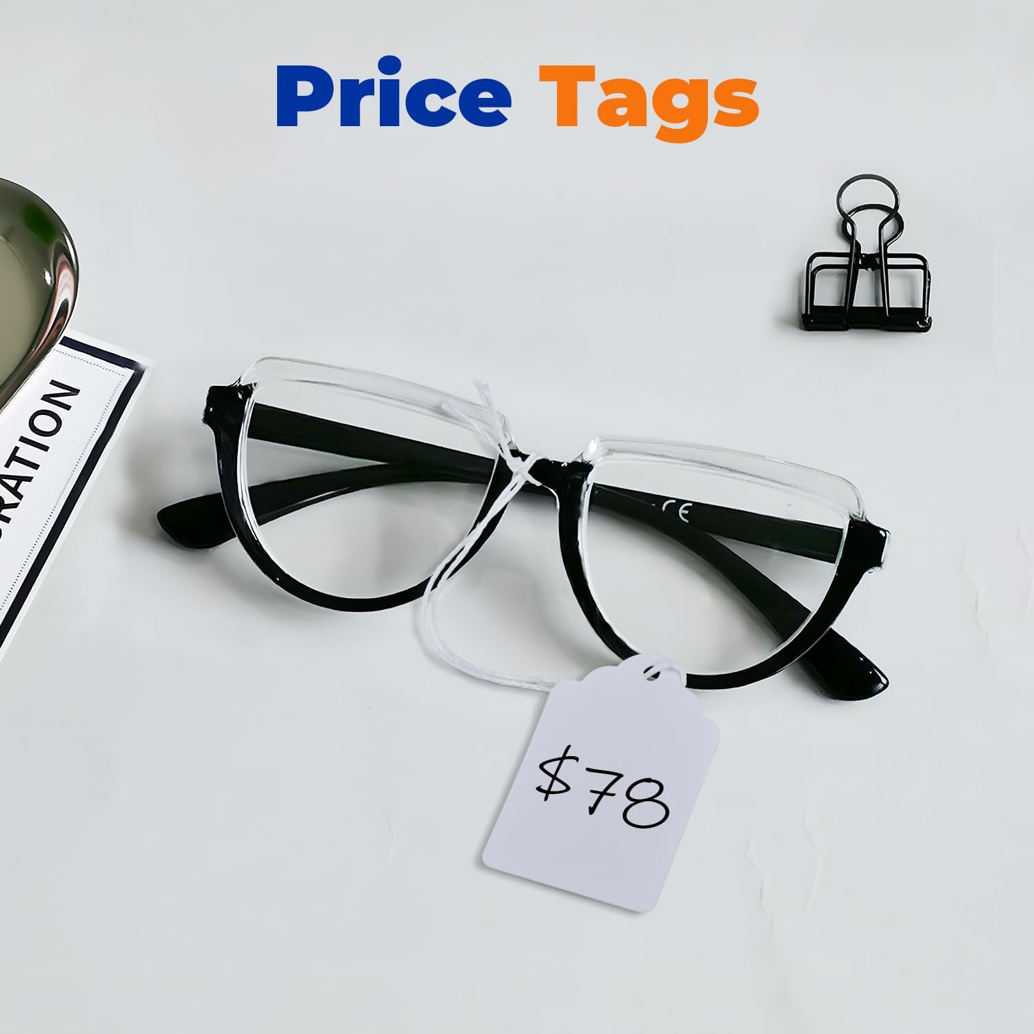 Detalle de Brothersbox SMT-001 Price Tags, 1,000 Pre-Strung Writable Tags, 1 3/8 x 2 1/8 in