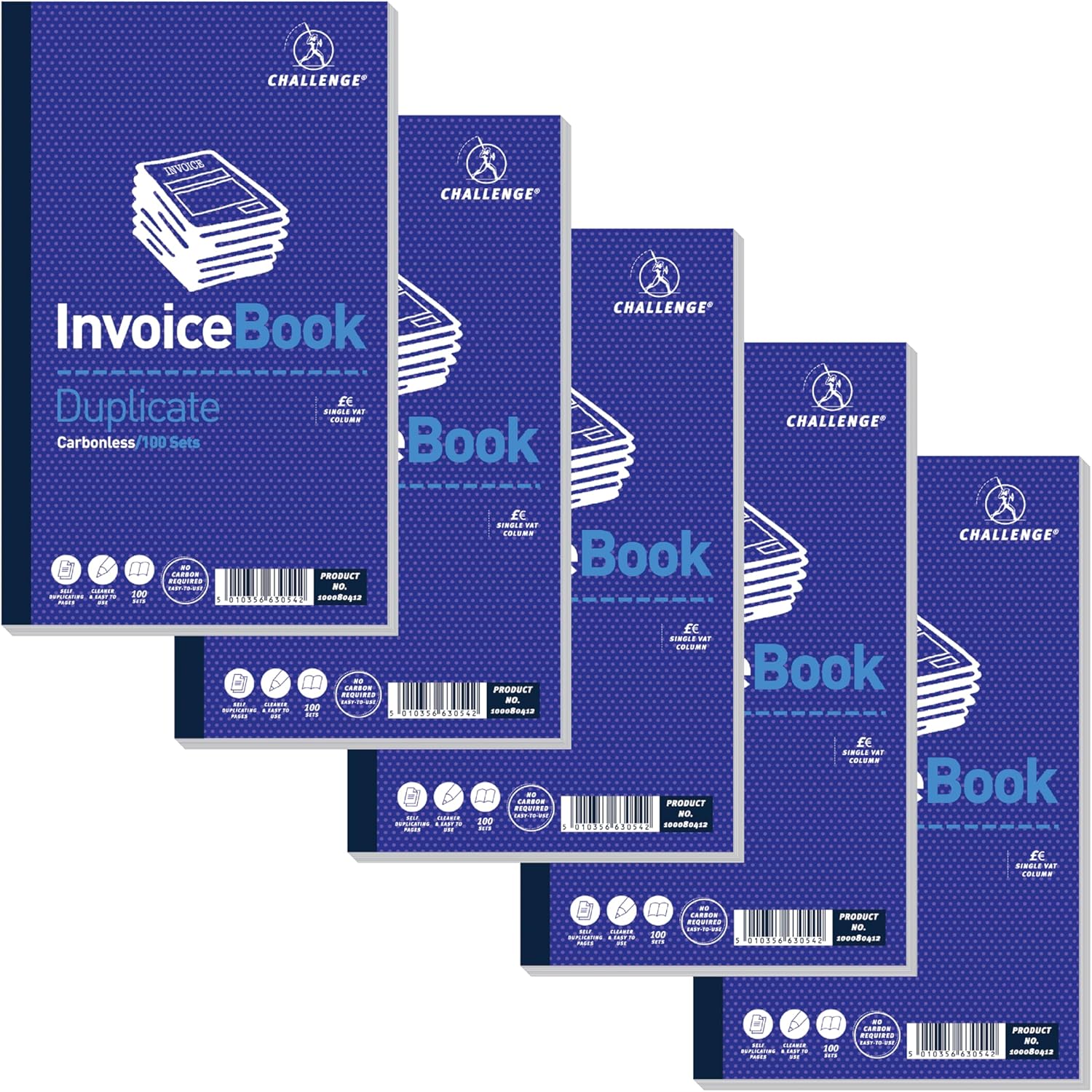 Thumbnail 6 de Challenge Duplicate Book, Carbonless, 100 Pages, 5 pack (105 x 130 mm)