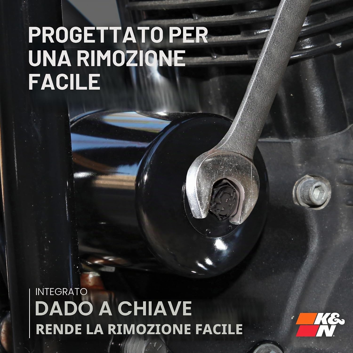 Thumbnail 1 de K&N Filtro olio per motociclette KN-153 (78x85mm) per Ducati e Bimota selezionati