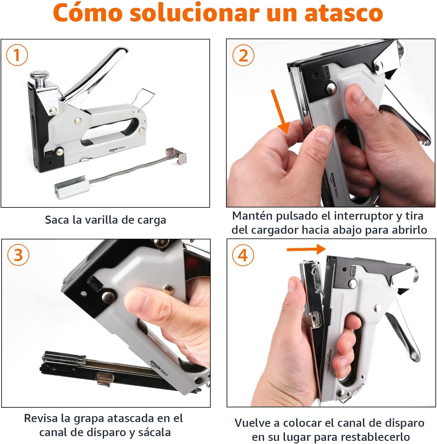 Thumbnail 4 de Amazon Basics Grapadora industrial 3 en 1, 600 grapas 🛠️