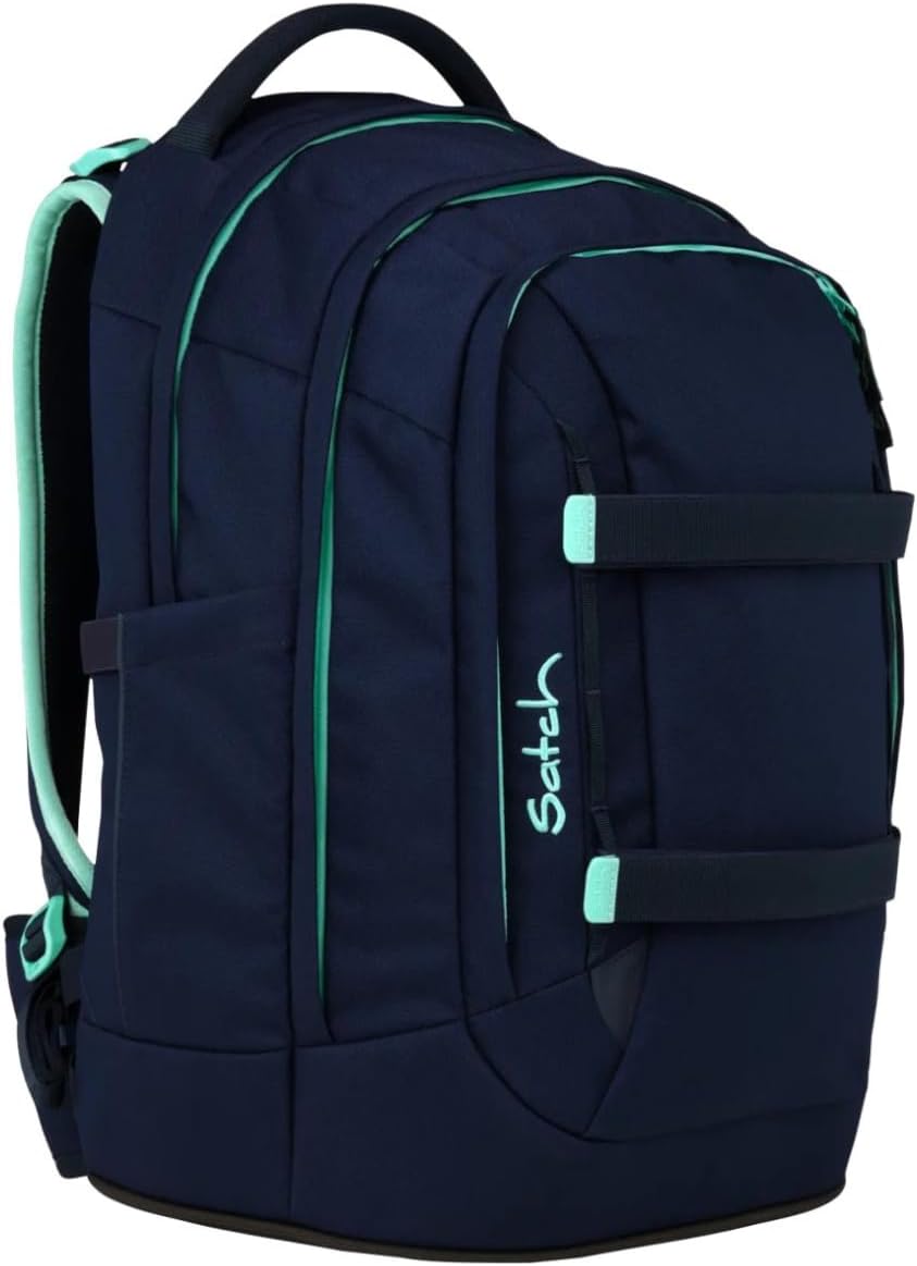 Detalle de Satch Schulrucksack Pack Ocean Mint – Blau, 30 Liter: Praktischer Schulrucksack mit ergonomischem Tragesystem